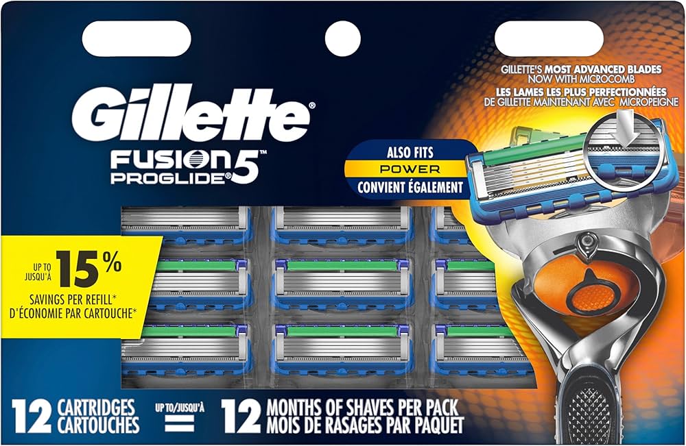 gillette proglide blades 12 pack