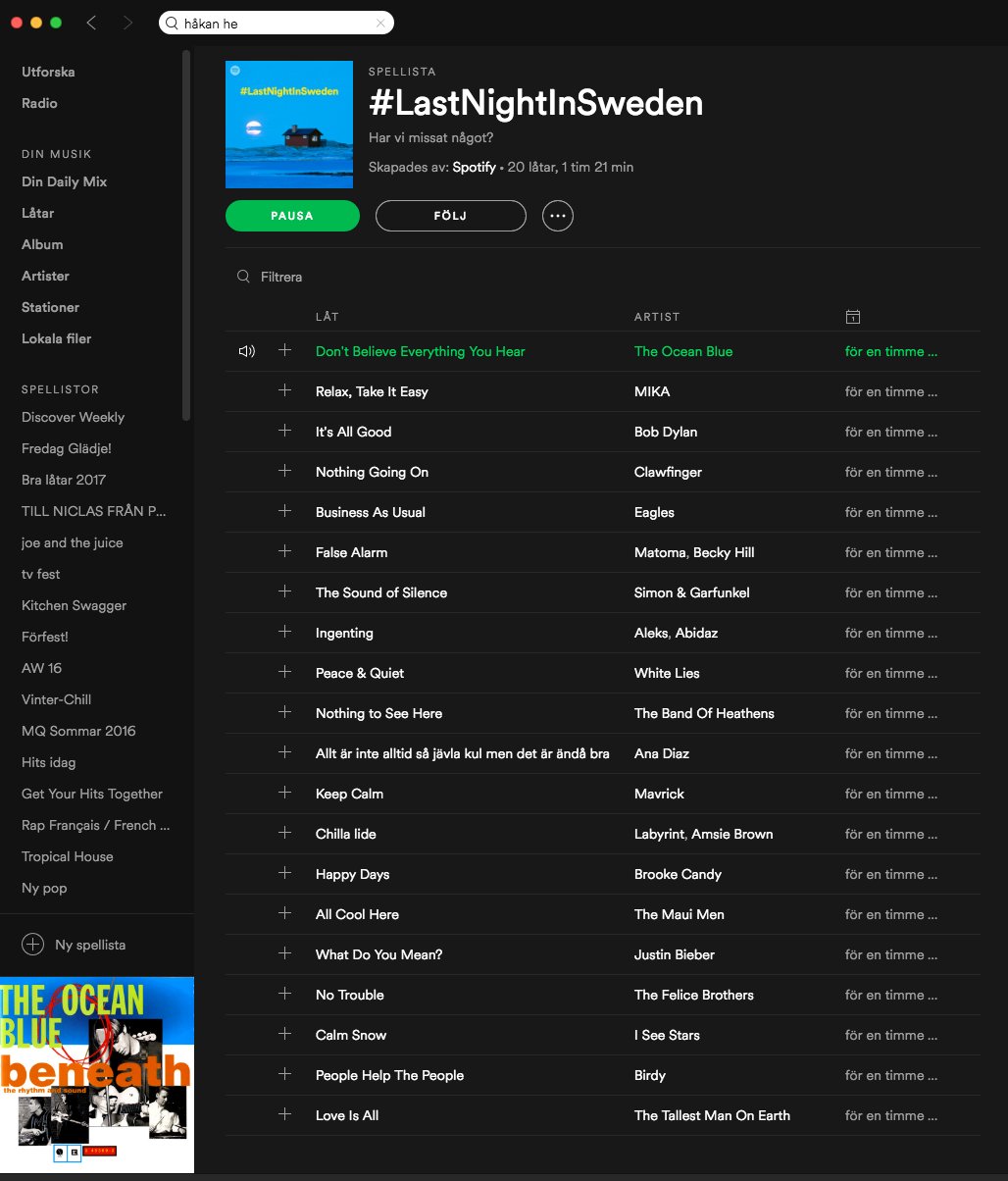 spotify last night in sweden