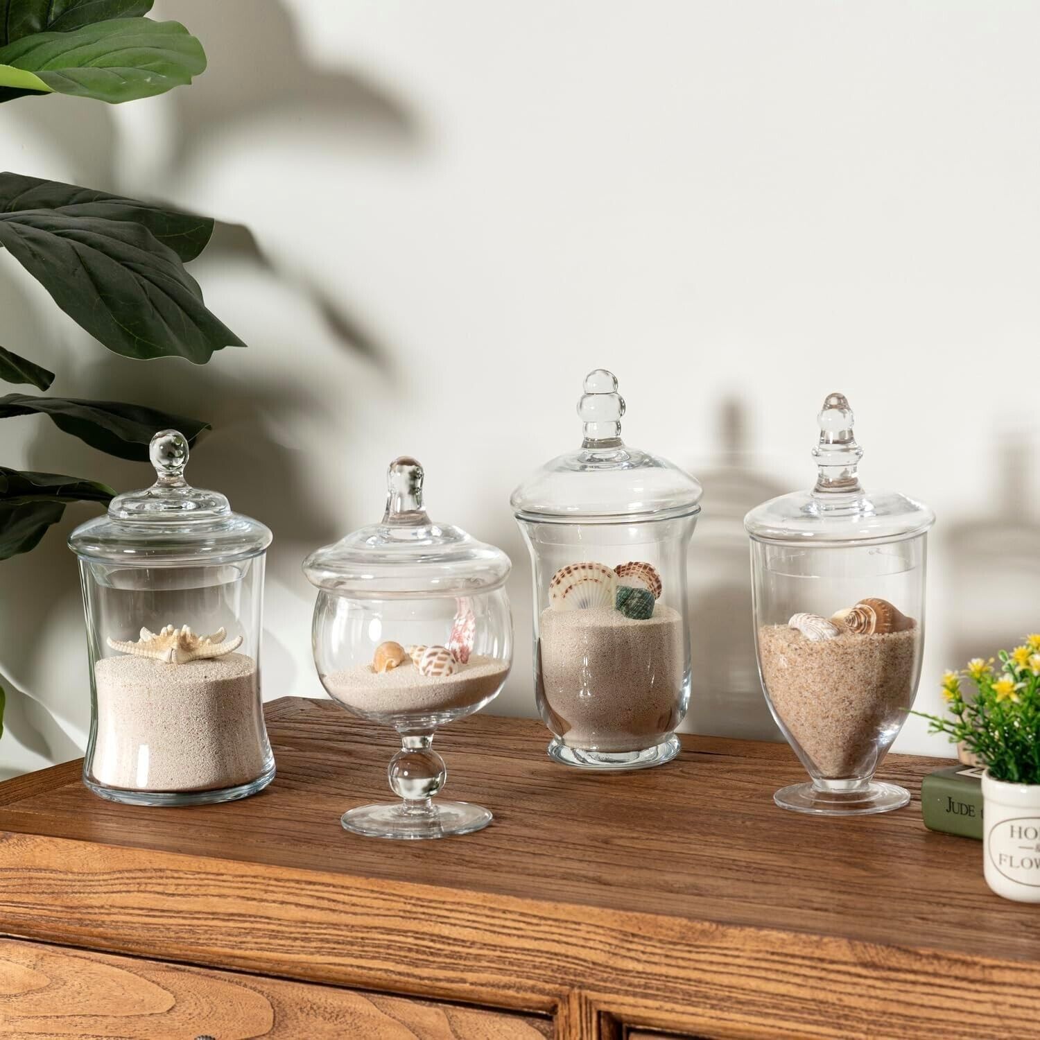 apothecary jars with lids