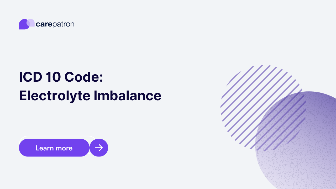 electrolyte imbalance icd 10