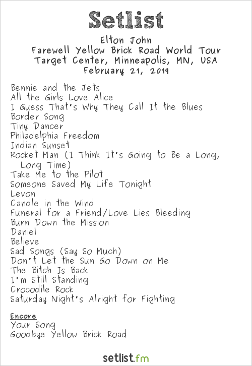 elton john setlist 2023