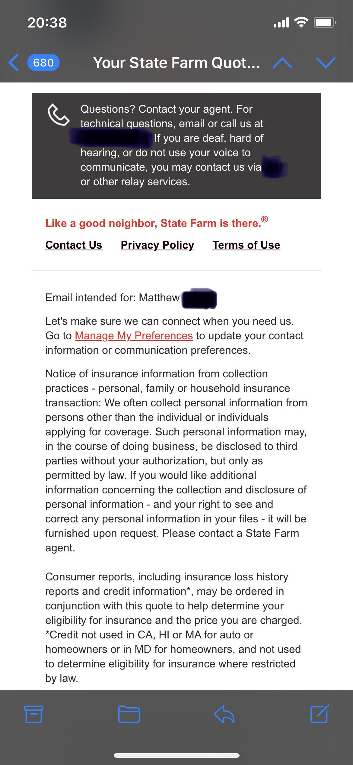 email for state farm claims