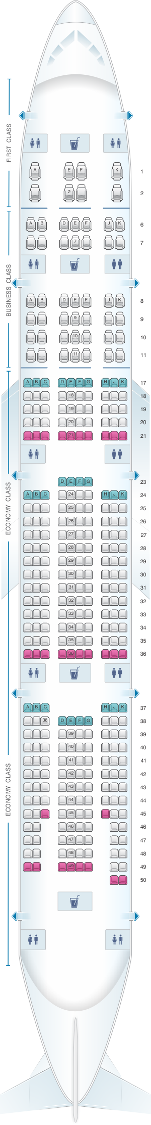 emirates seat map 777