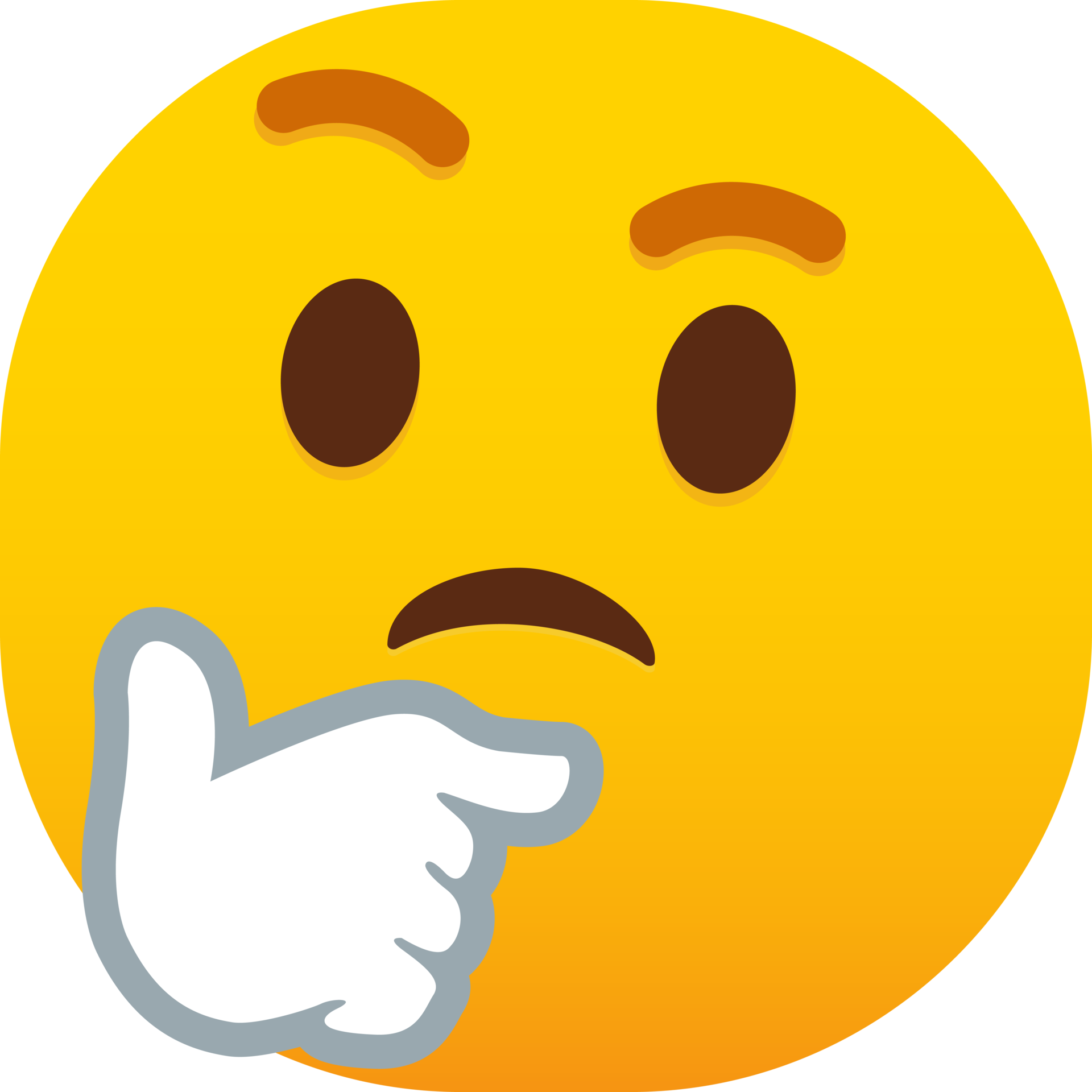 emojis pensando png