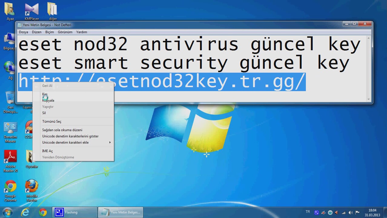 eset nod32 antivirüs 6 güncel key