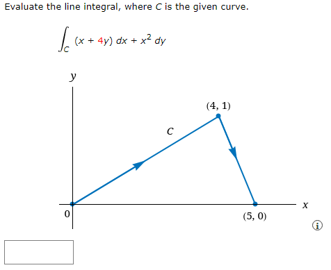 evaluate the line integral where c is the given curve