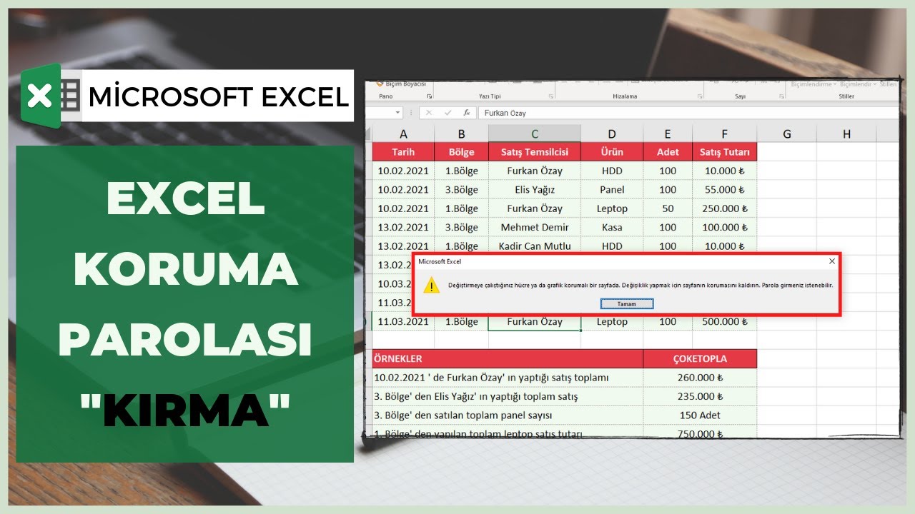 excel şifre kırma