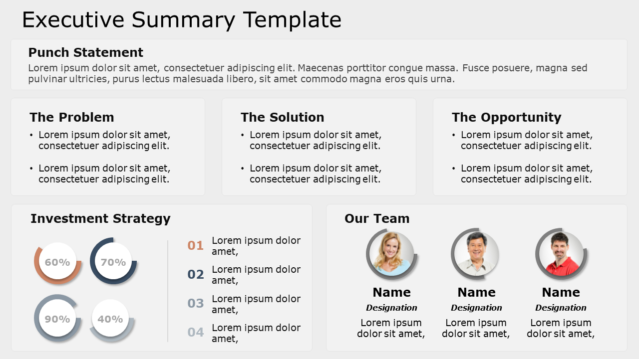 executive summary powerpoint template