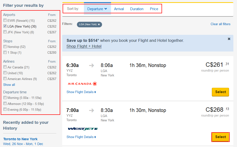 expedia view itinerary