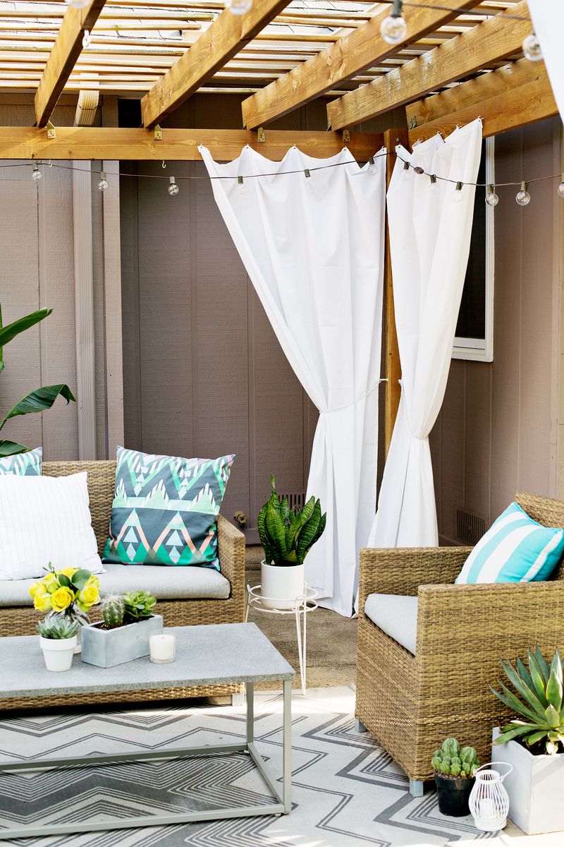 outdoor pergola curtains