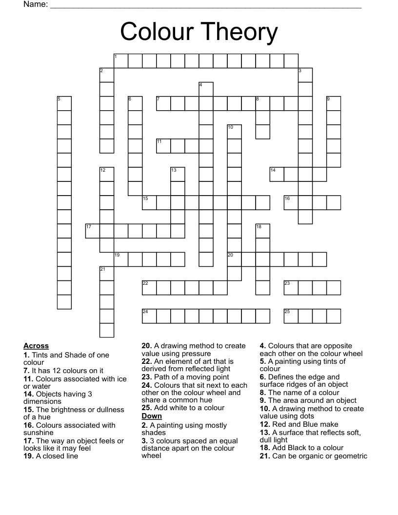 red shade crossword