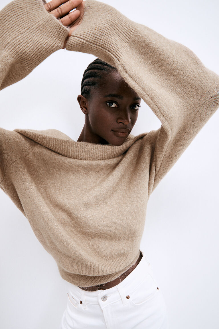 h&m off the shoulder sweater