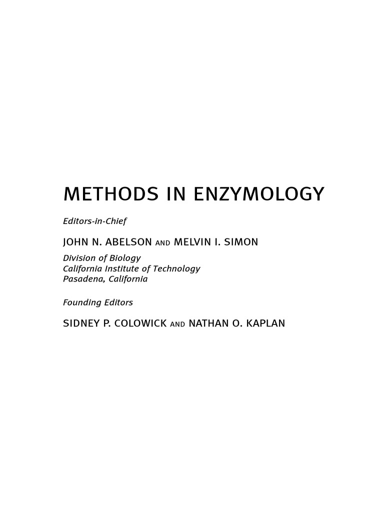 methods of enzymology