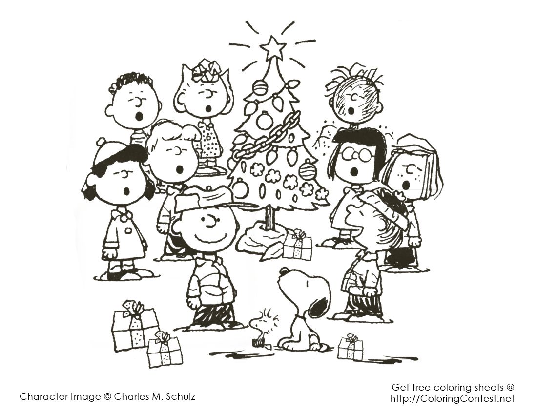 snoopy christmas pictures to color