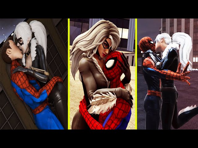 spiderman kiss black cat