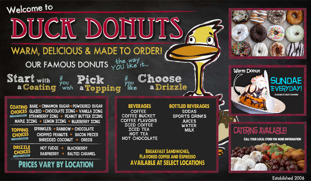 duck donuts menu