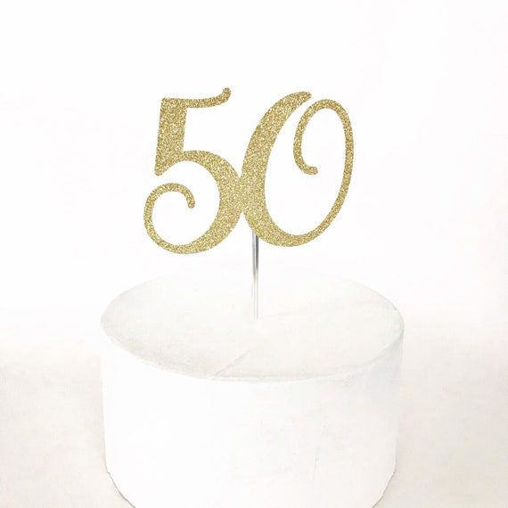 50 cake topper