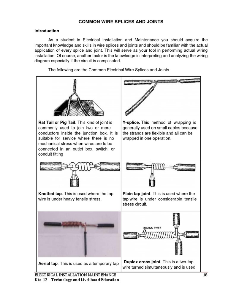 common splices and joints