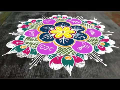 free hand rangoli designs for new year