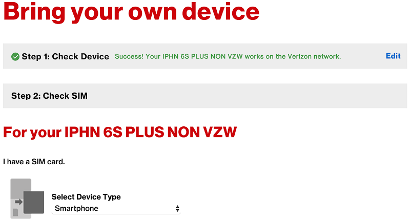 check imei verizon