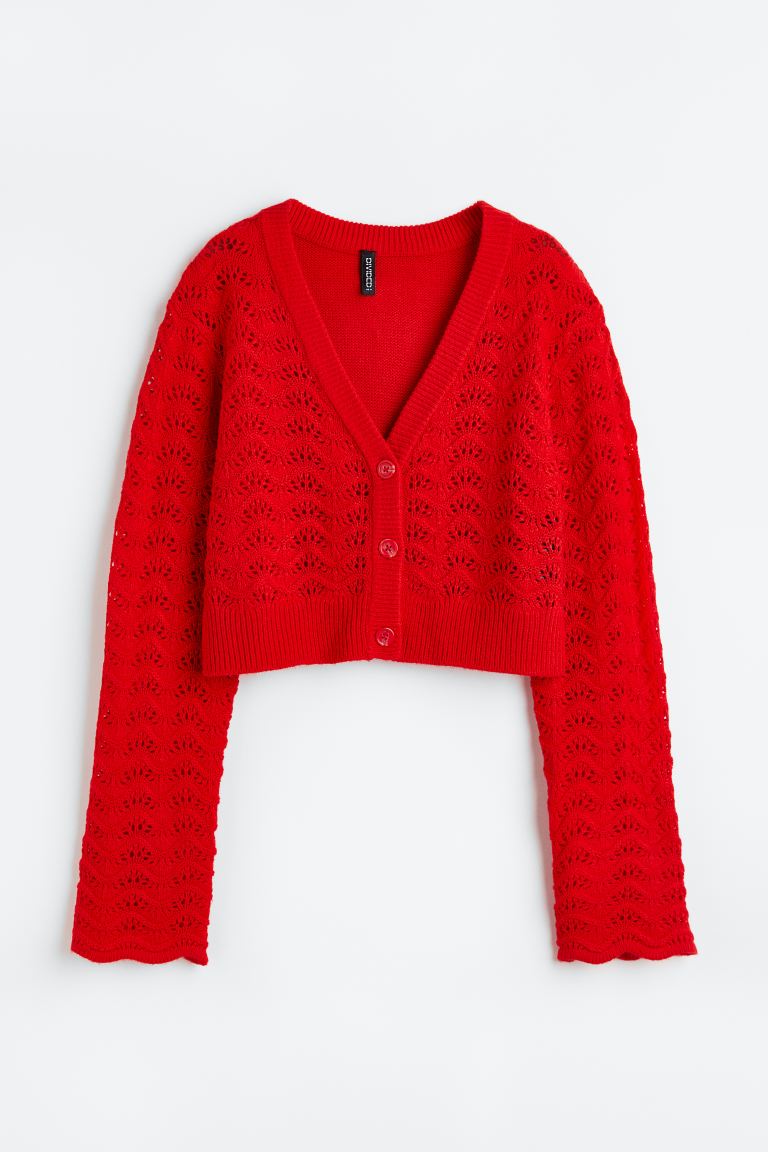 h&m red cardigan