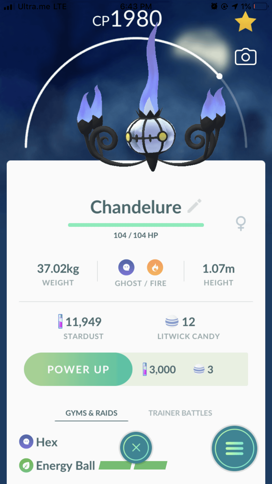 chandelure pokemon go