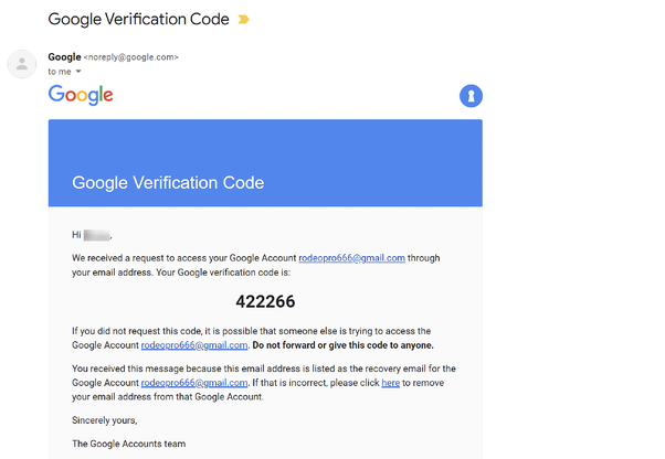 received google verification code without requesting it