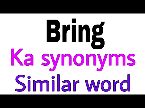 synonym for brings