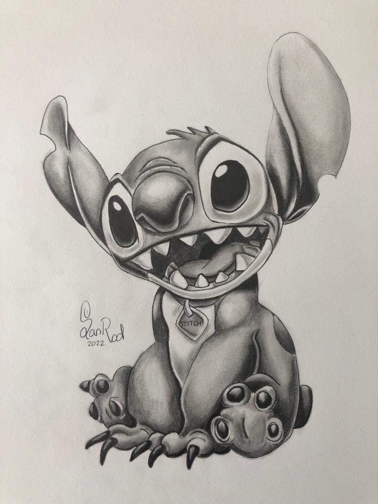 stitch dibujo a lapiz