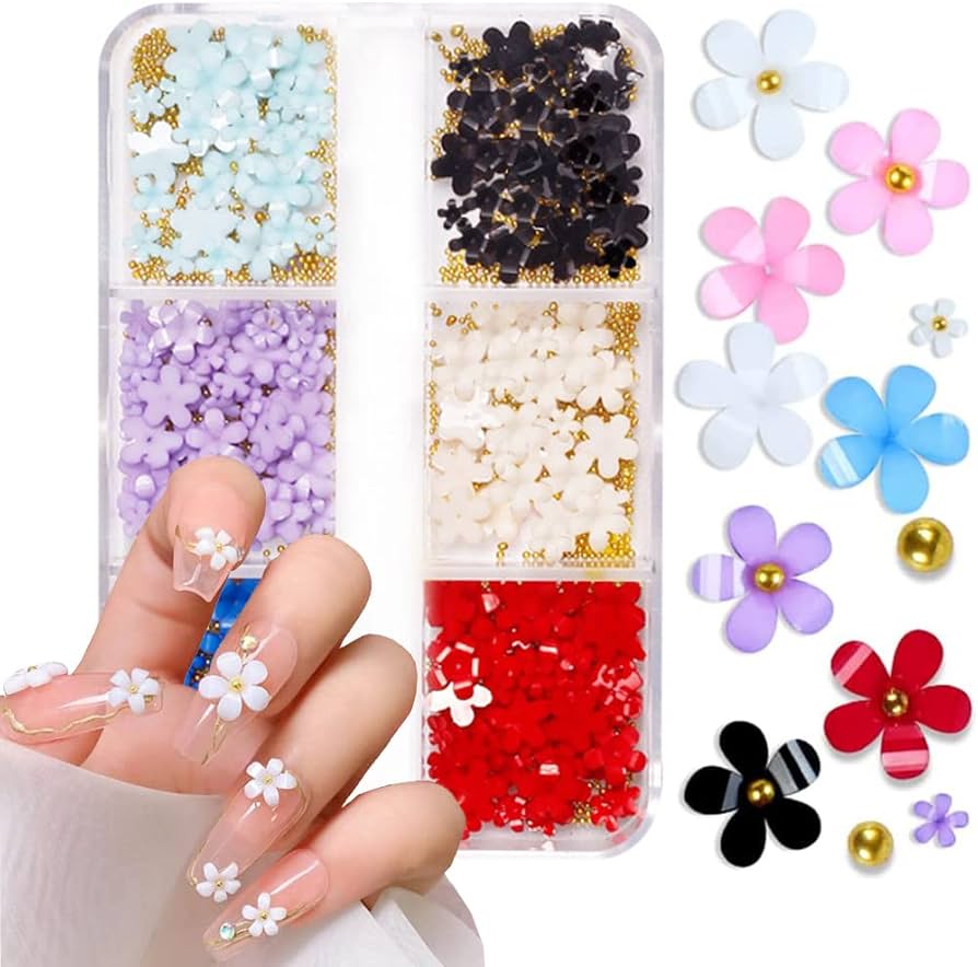 3d flower nail art