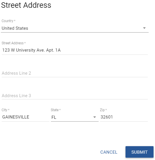 fake address in united states