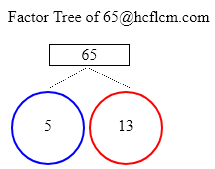 factor tree of 65