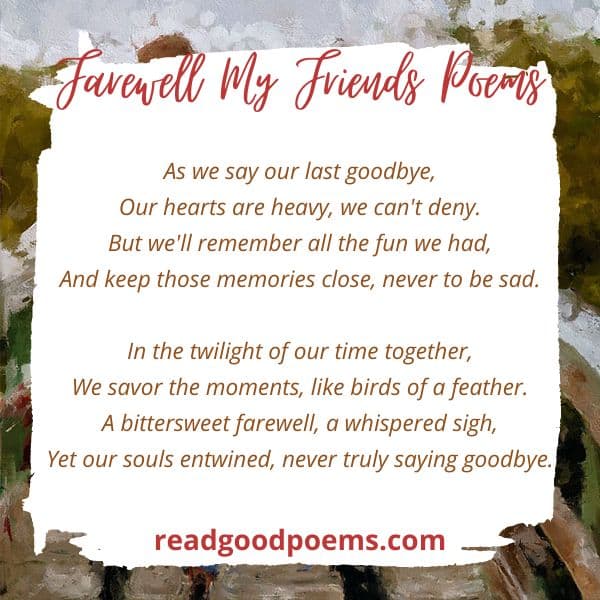 farewell poems for friends funny