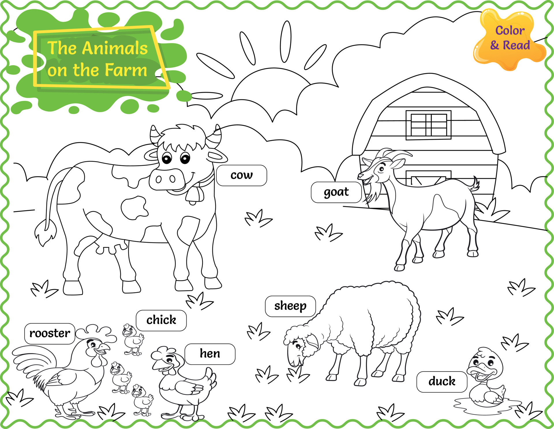 farm animals worksheet