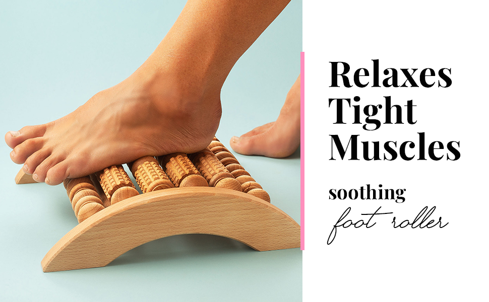 wooden roller foot massager