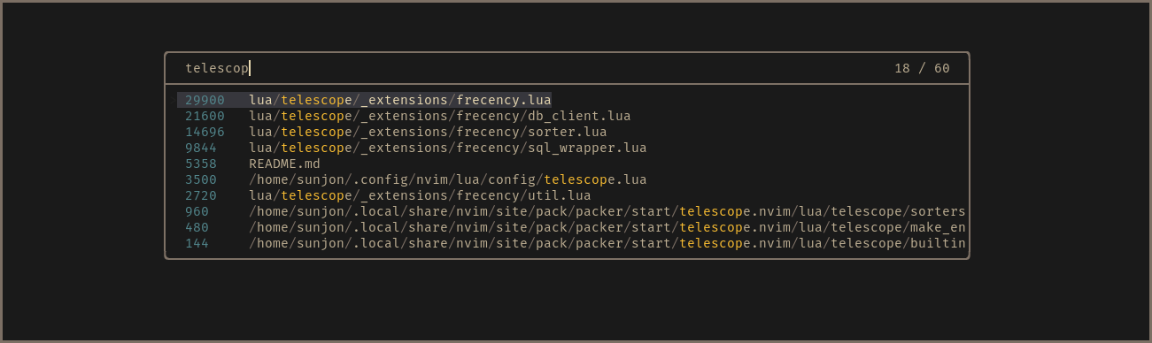 telescope nvim