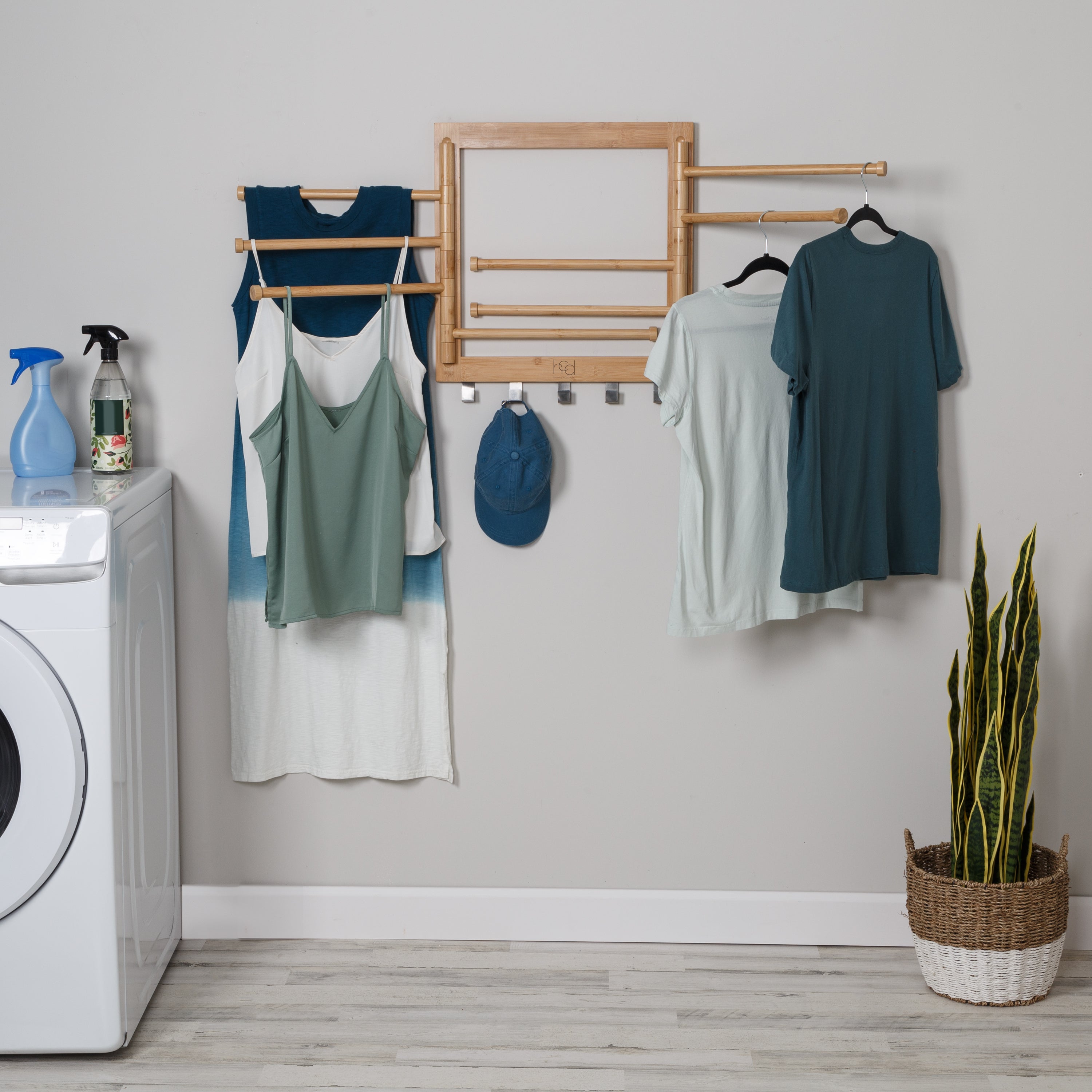 wall mounted laundry drying rack