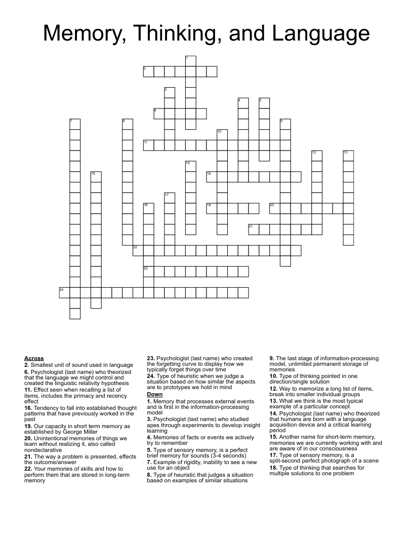 perfect example crossword