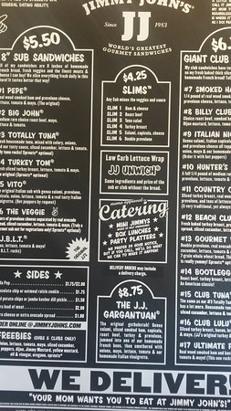 jimmy johns menu