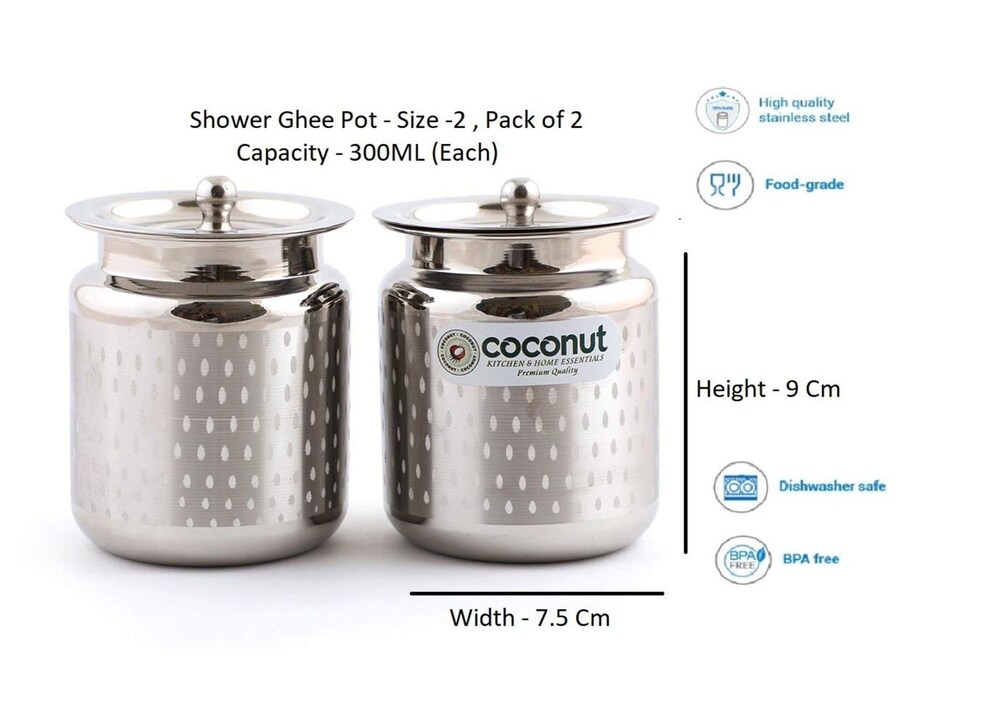 stainless steel ghee pot