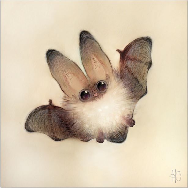 bat cute art