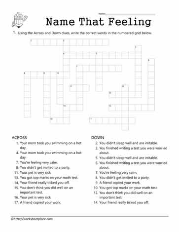 feeling feelings crossword