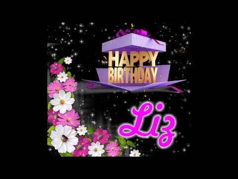 feliz cumpleaños liz con flores