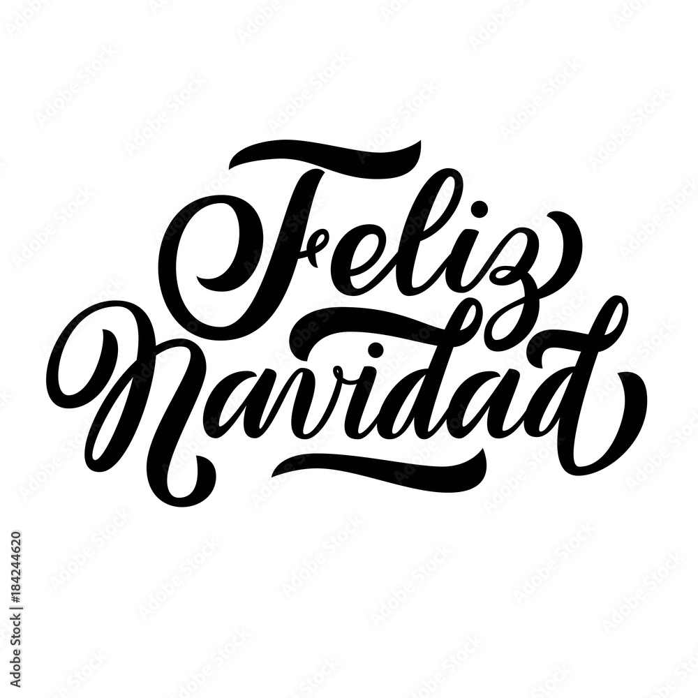 feliz navidad letering