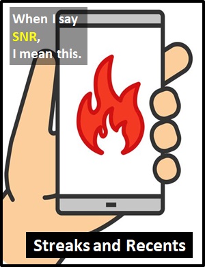 what does snr mean in snapchat