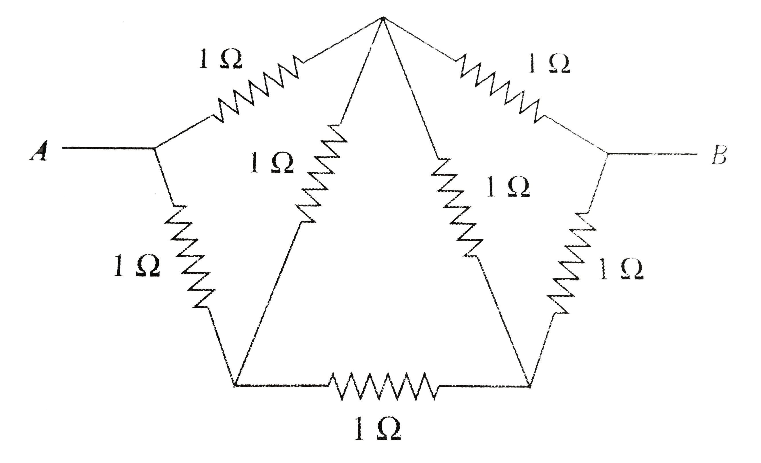 find the effective resistance between a and b