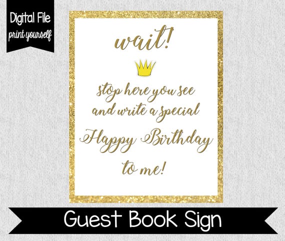 first birthday guest book sign