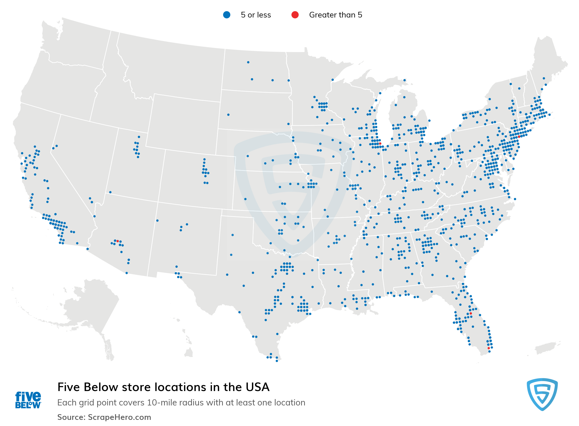 five below locations