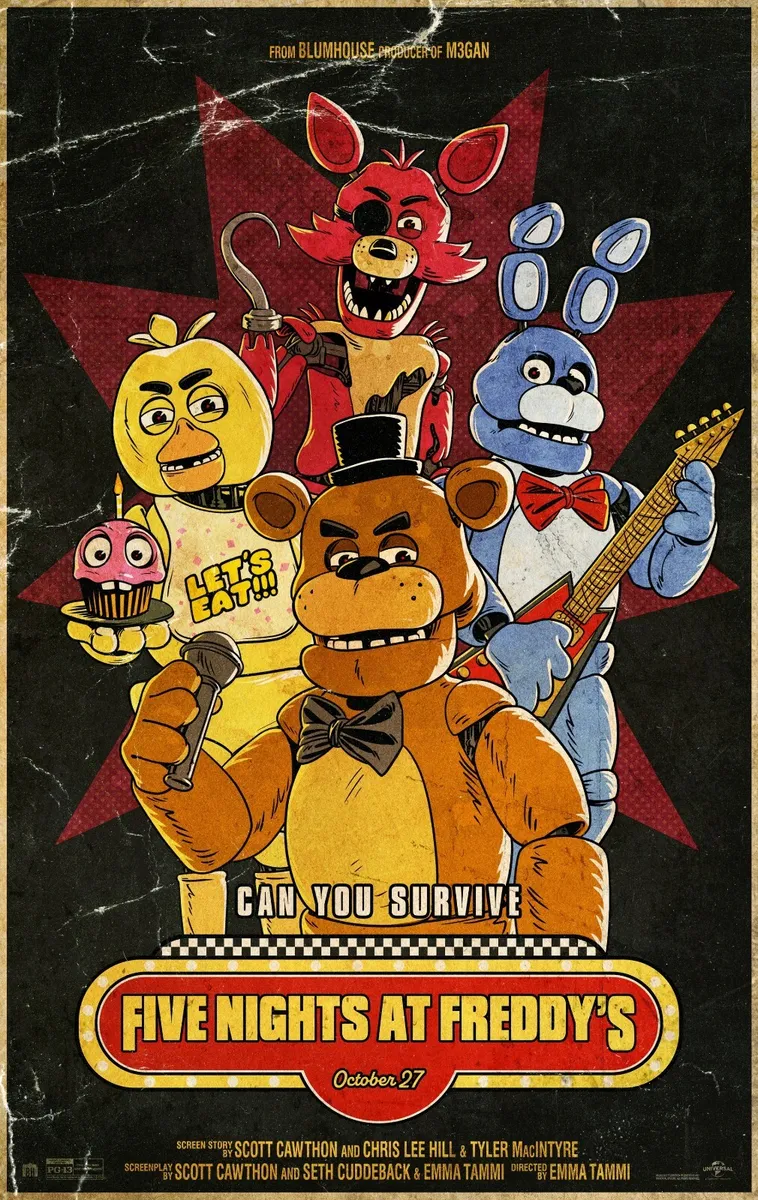 five nights at freddys movie merch