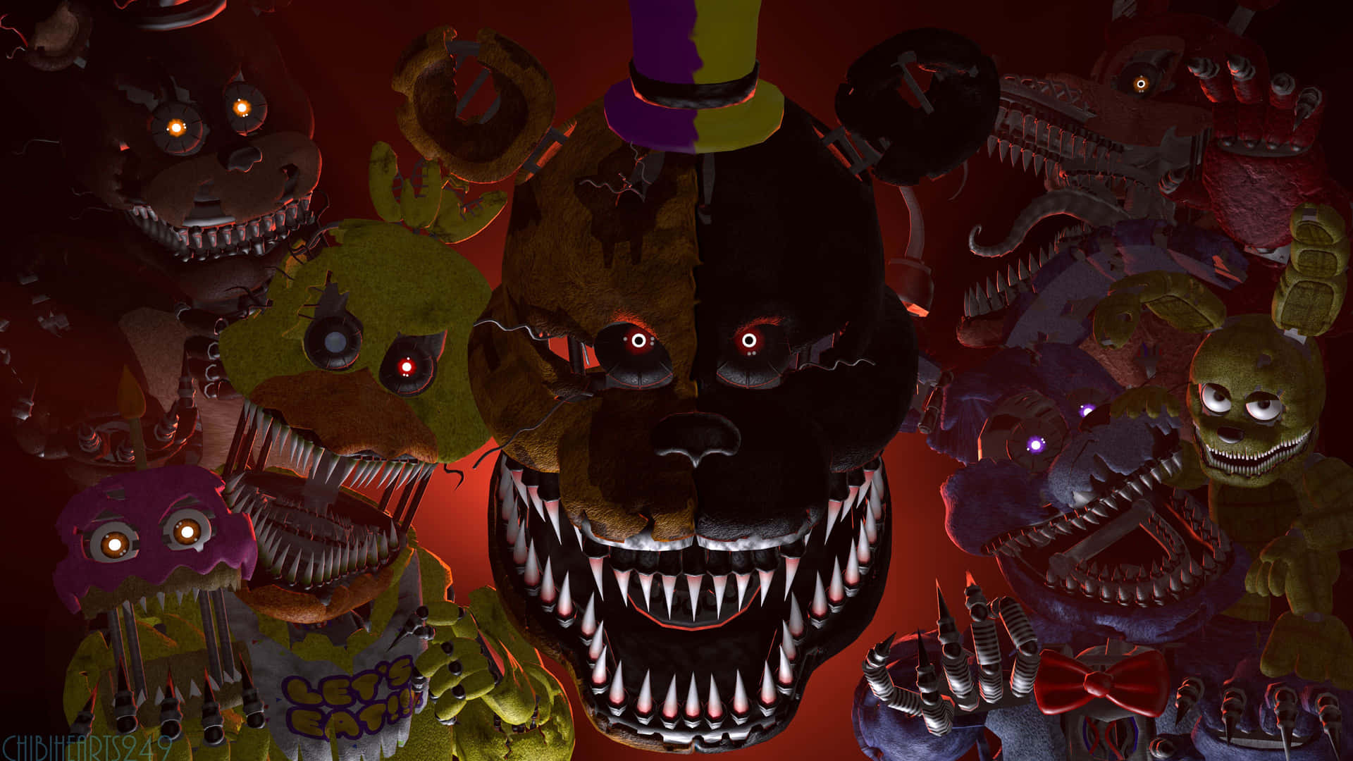 five nights at freddys wallpaper scary